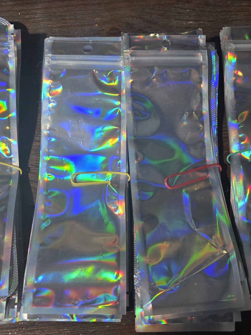 Holographic Accessory Bag - Clear Iridescent Color